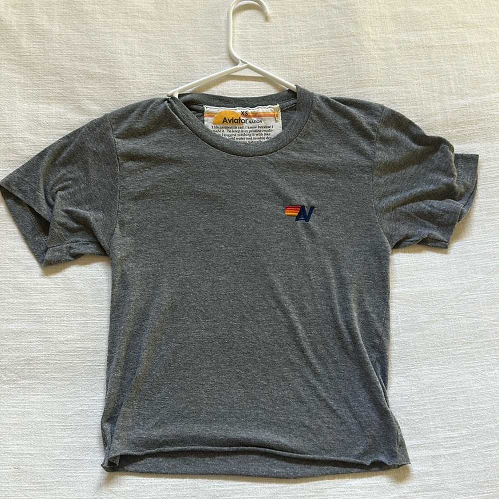 Aviator nation cropped t shirt